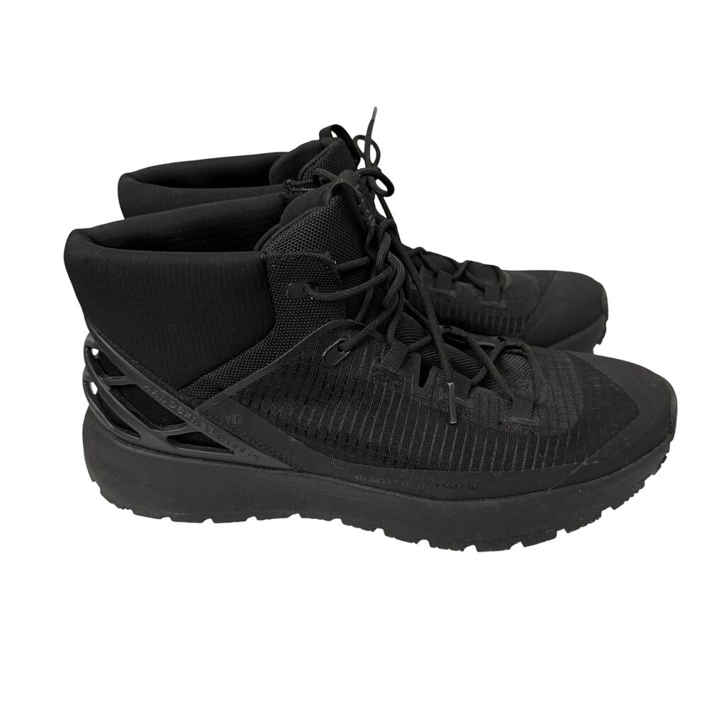 Kizik Wasatch Mid Boots Mens Size 13 Black Blackout Lace Up Handsfree